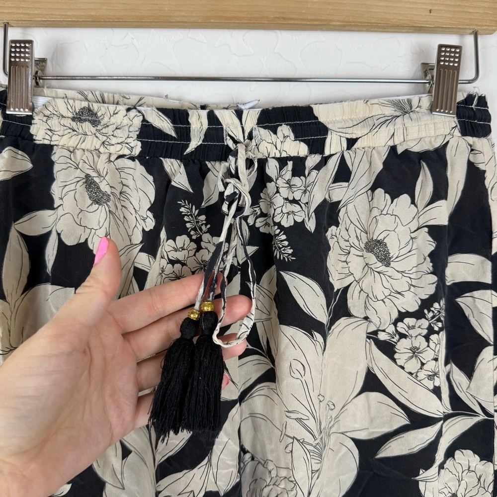 JOHNNY WAS JADE Clemence Easy Pants Silk Floral Wide Leg Lightweight - Picture 8 of 14